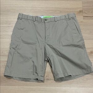 Men's Stylish Tan Flat Front Shorts
